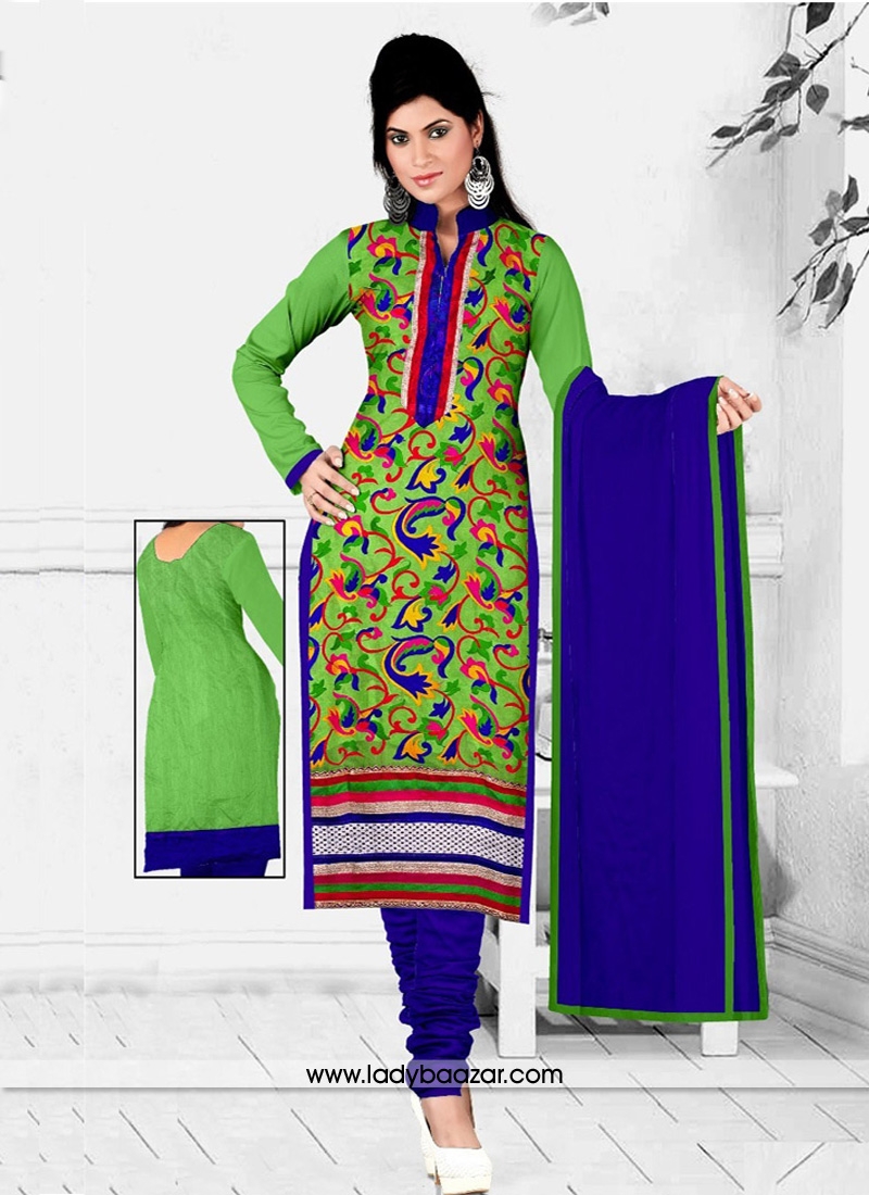 Refreshing Cotton Embroidered Work Salwar Suit