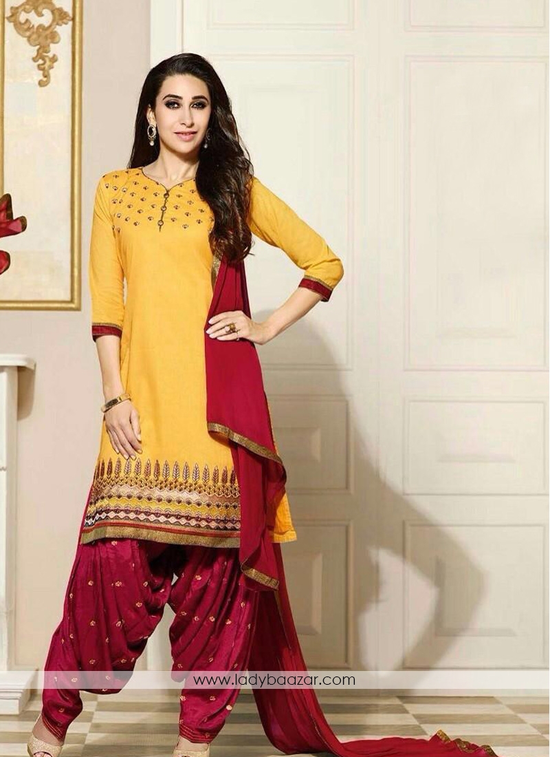 Remarkable  Cambric patiyala suit