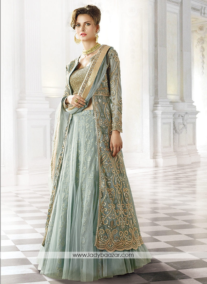 Fab Georgette Embroidered Anarkali Suit