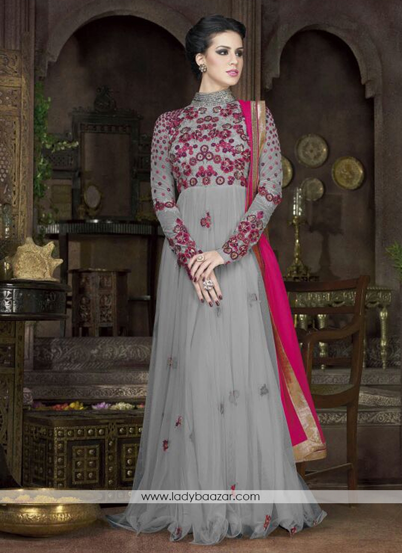 Remarkable Georgette Embroidered Anarkali Suit