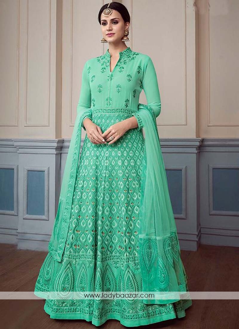 Renowned Georgette Wedding Floor Length Anarkali Suit