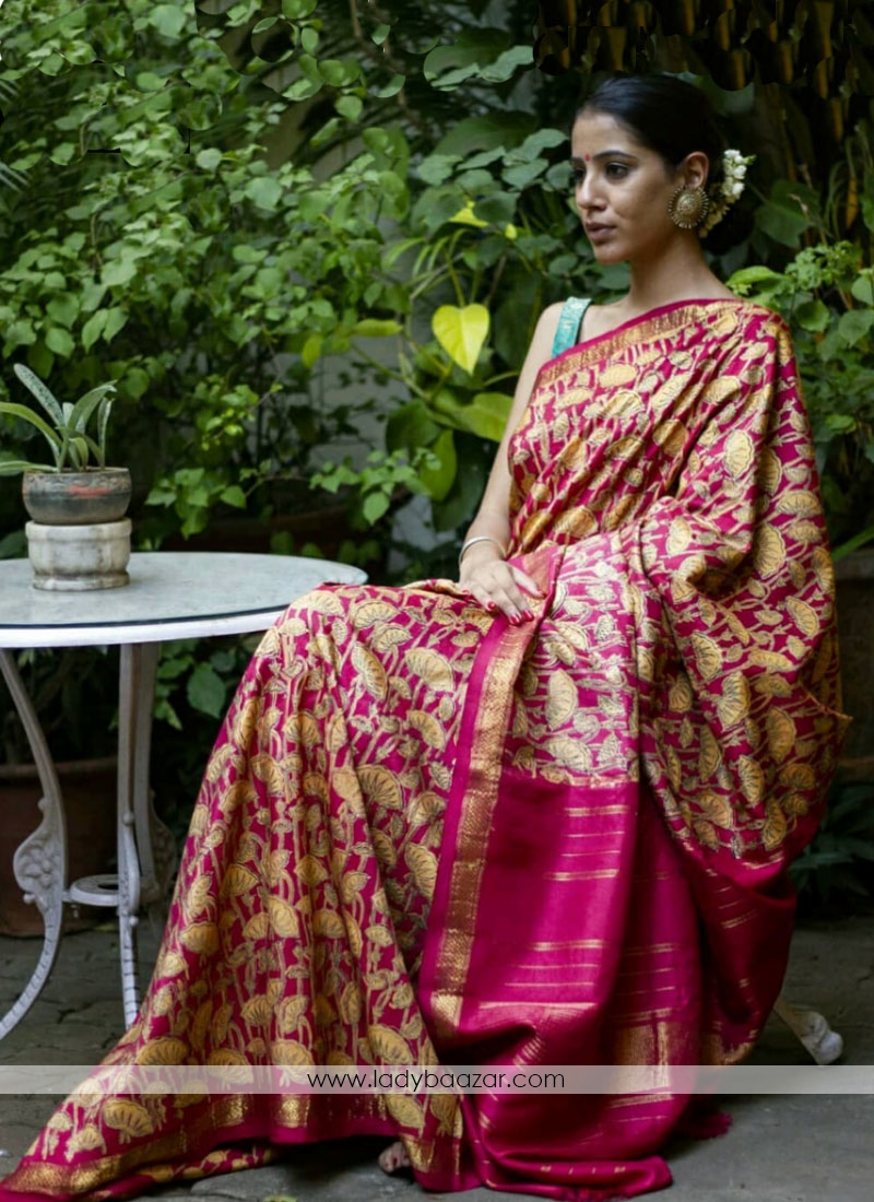 Satin Silk Digital Print Multi Wedding Saree