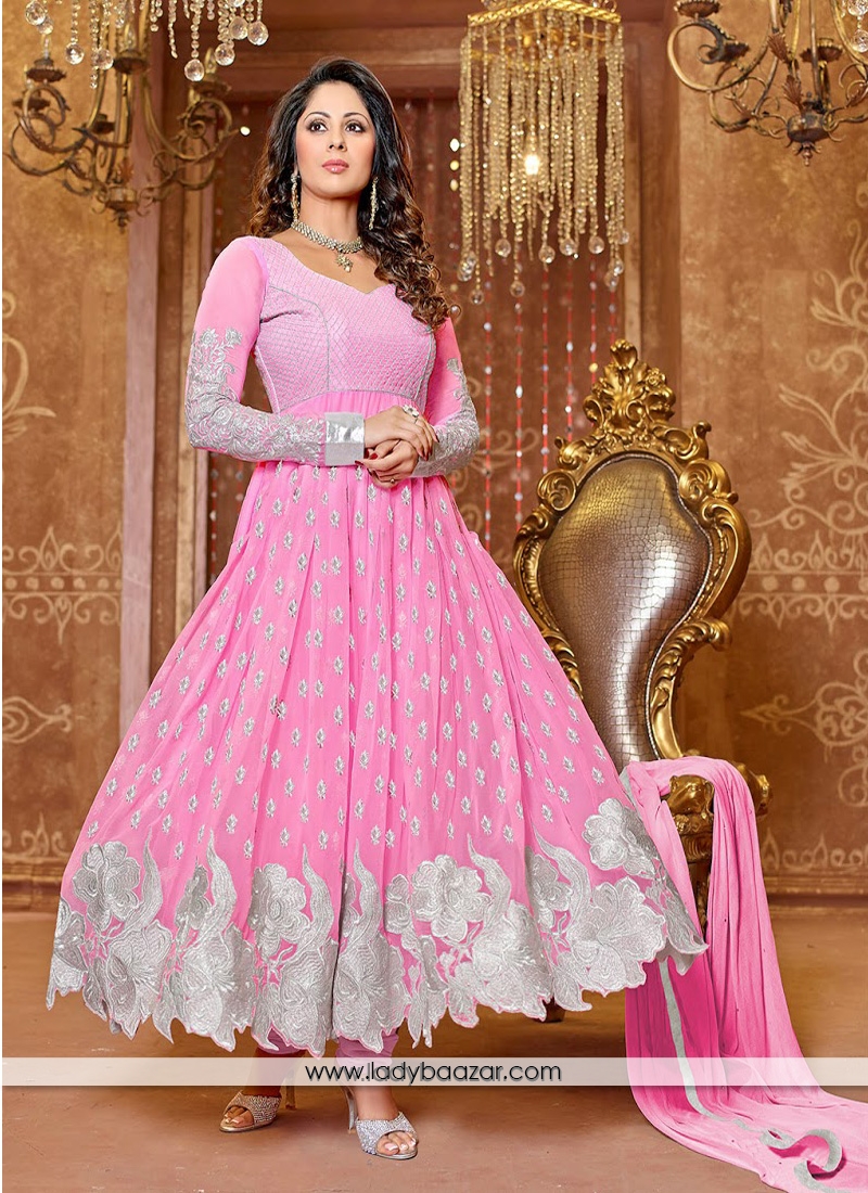 Subtle Pink Anarkali Salwar Kameez