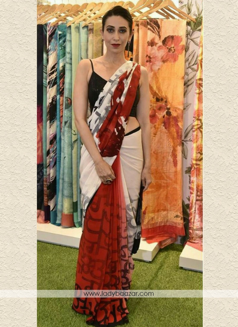 Tantalizing Digital Print Silk Multi Traditional Saree