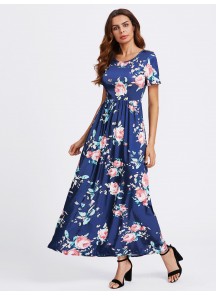 Topnotch Blue Cotton Twill Western Gown