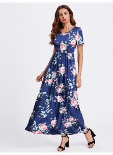 Topnotch Blue Cotton Twill Western Gown