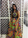 Beautiful Designer Wear Digital Printed Floor Length semi-stitched Lahenga Choli.