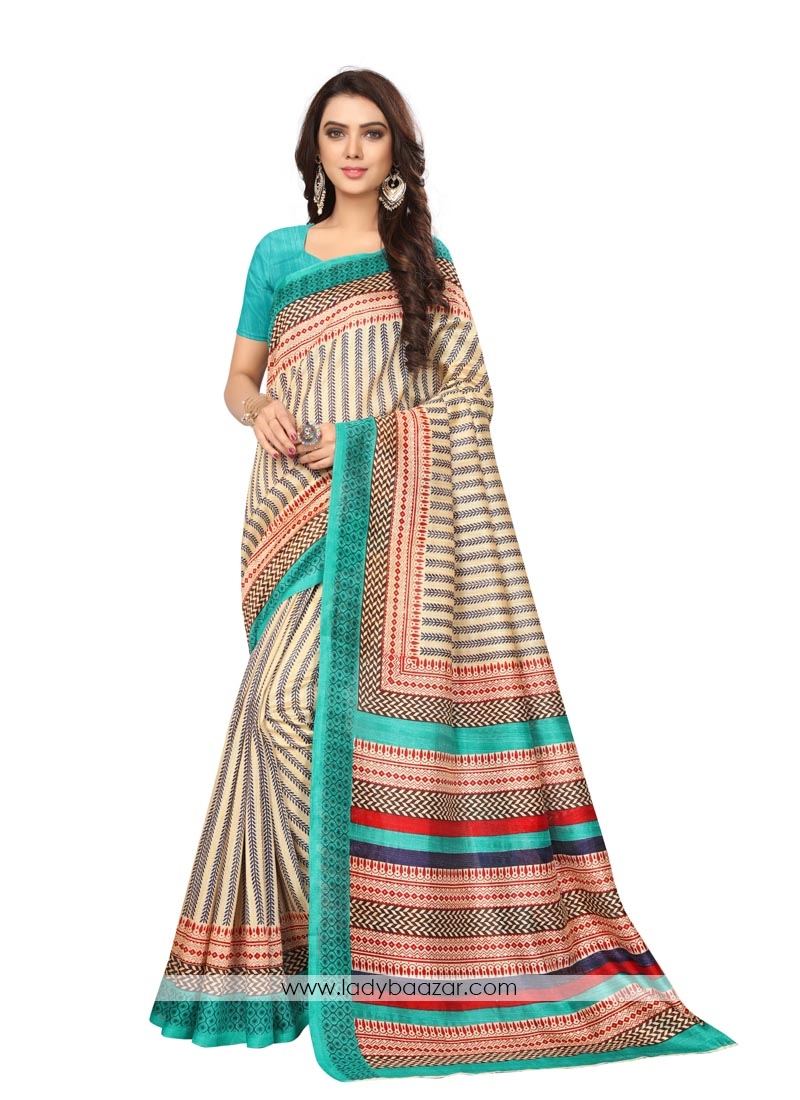 Zesty Bhagalpuri Silk Printed Casual Saree